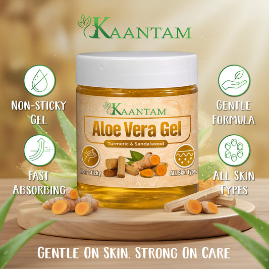 Aloe Vera Gel with Turmeric & Sandalwood – For Pimples, Marks & Clear Skin
