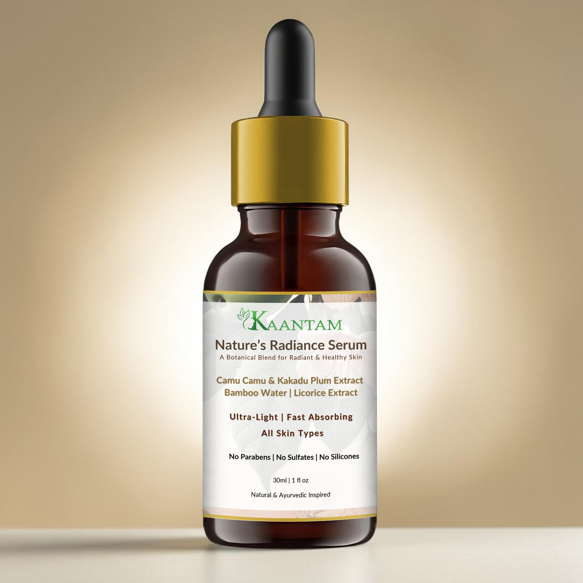 Kaantam Vitamin C Face Serum with Kakadu plum, dropper bottle