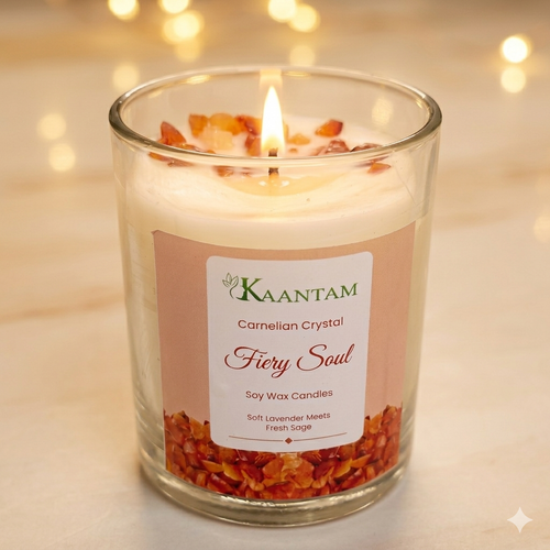 Fiery Soul | Carnelian Crystal Soy Candle