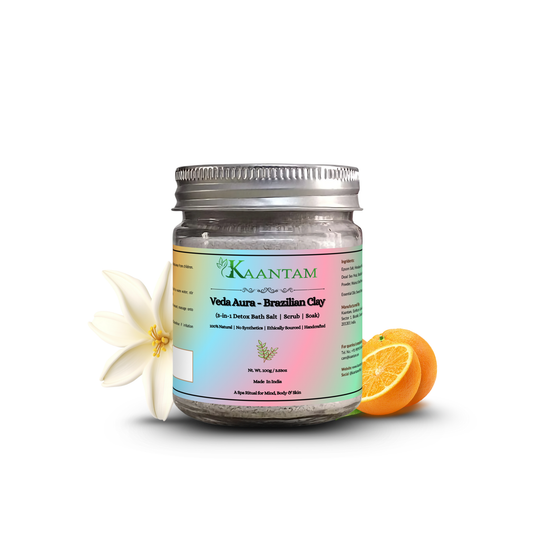 Brazilian Clay Bath Salt for Glowing Skin, Tan Removal and Softness | Kaantam
