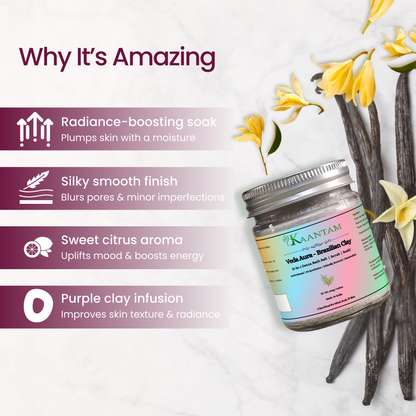 Brazilian Clay Bath Salt for Glowing Skin, Tan Removal and Softness | Kaantam