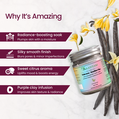 Brazilian Clay Bath Salt for Glowing Skin, Tan Removal and Softness | Kaantam