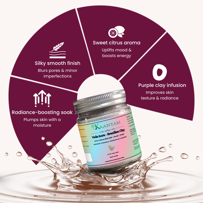 Brazilian Clay Bath Salt for Glowing Skin, Tan Removal and Softness | Kaantam