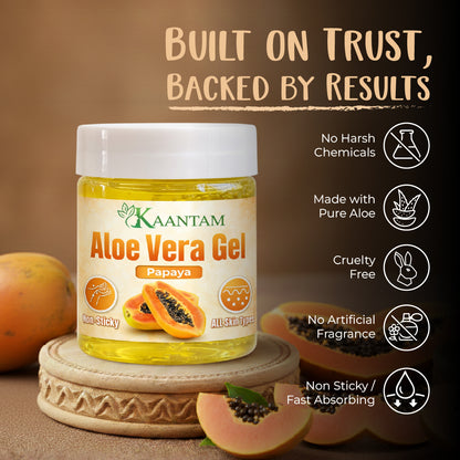 Aloe Vera Gel with Papaya – Tan Removal & Skin Brightening