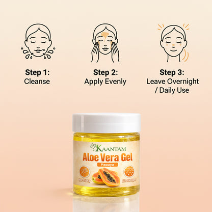 Aloe Vera Gel with Papaya – Tan Removal & Skin Brightening