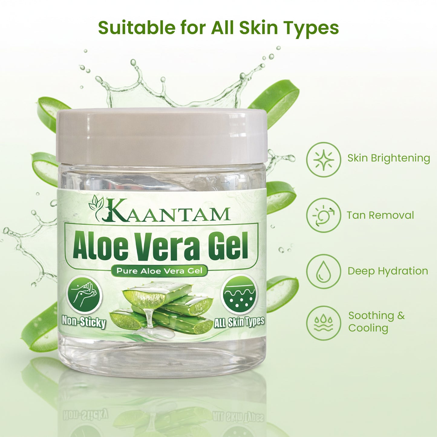 Aloe Vera Gel for Face, Skin & Hair – Hydration, Pimples & Daily Skincare