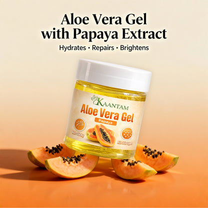 Aloe Vera Gel with Papaya – Tan Removal & Skin Brightening
