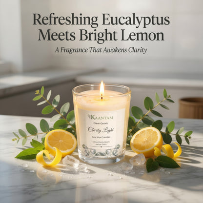 Clarity Light | Clear Quartz Crystal Soy Candle