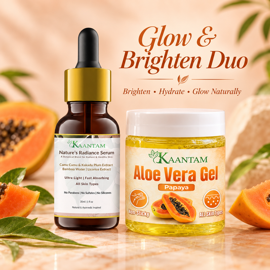 Glow & Brighten Duo — Vitamin C Serum + Papaya Aloe Vera Gel