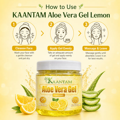Aloe Vera Gel with Lemon – For Oily Skin, Pimples & Dark Spots