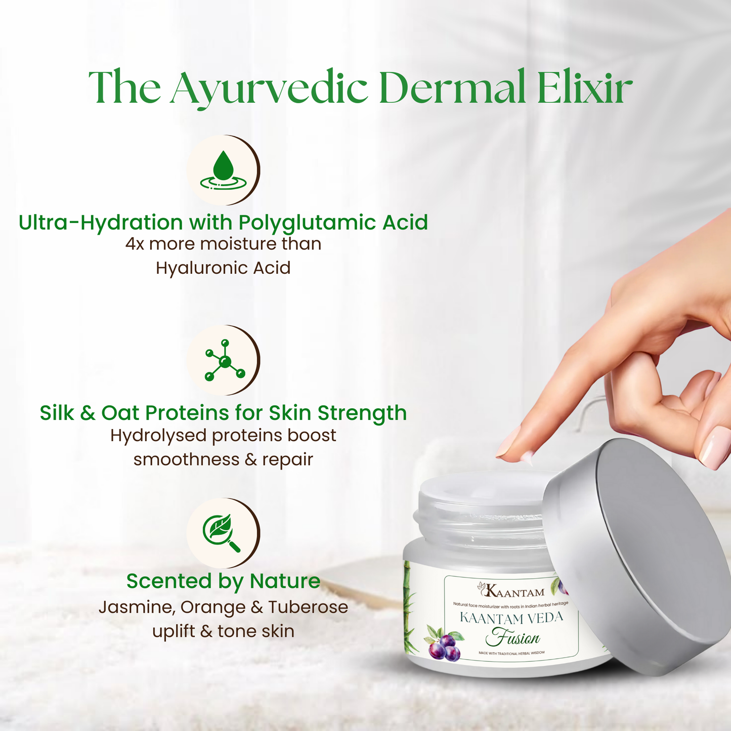 Veda Face Moisturizer for Glowing Skin – Dryness, Dullness & Skin Barrier Care