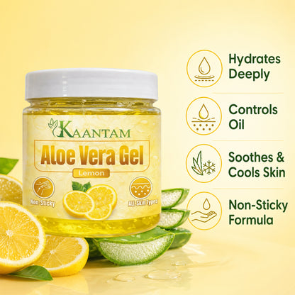 Aloe Vera Gel with Lemon – For Oily Skin, Pimples & Dark Spots