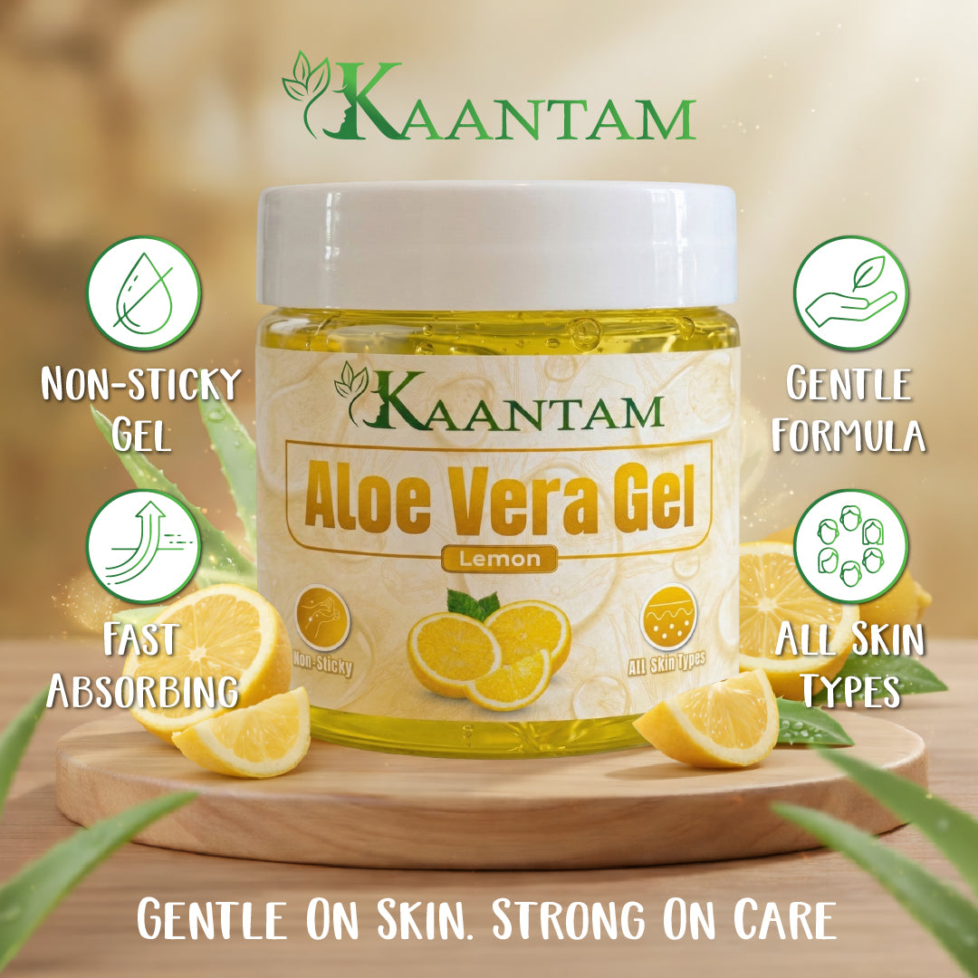 Aloe Vera Gel with Lemon – For Oily Skin, Pimples & Dark Spots