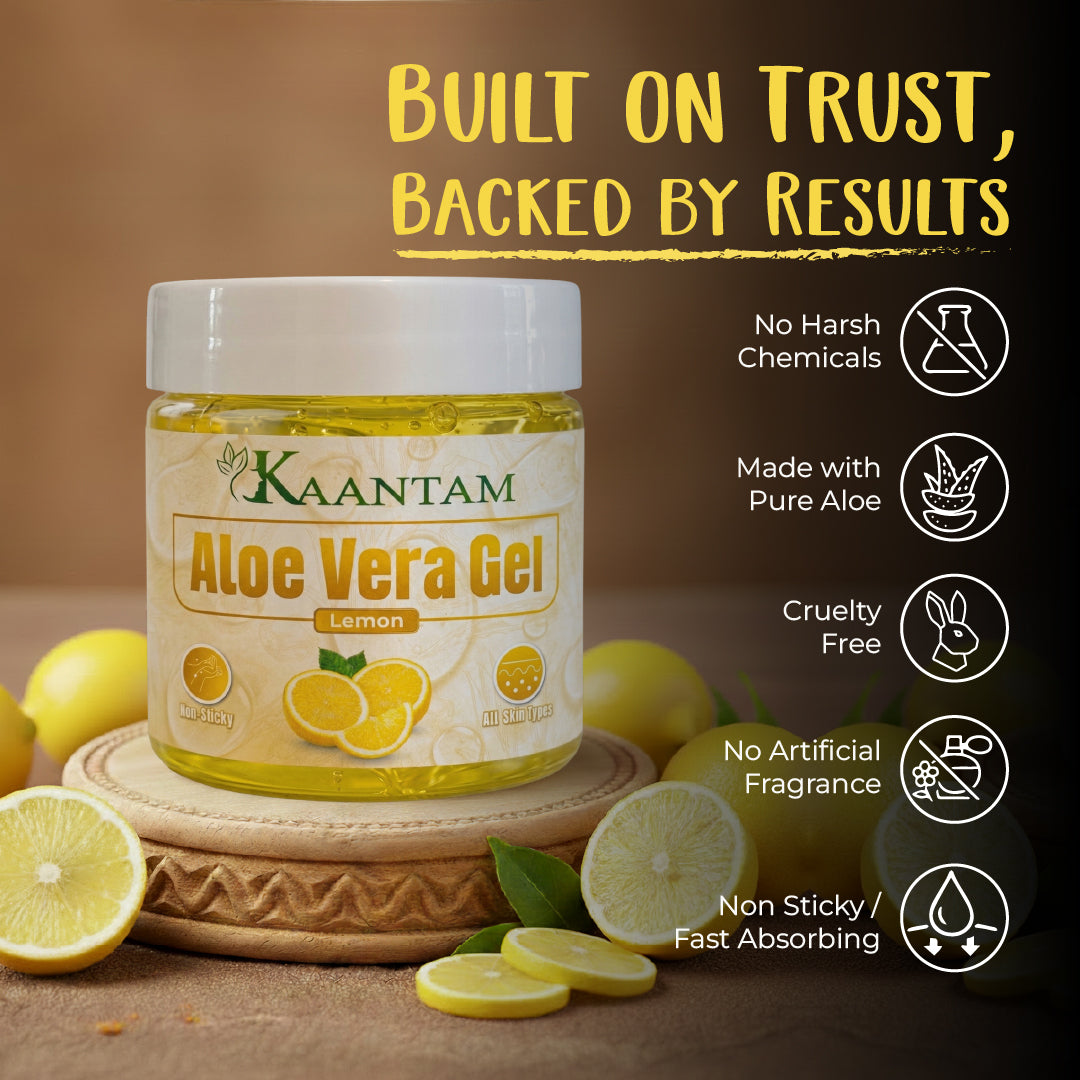 Aloe Vera Gel with Lemon – For Oily Skin, Pimples & Dark Spots
