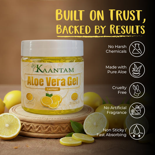 Aloe Vera Gel with Lemon – For Oily Skin, Pimples & Dark Spots
