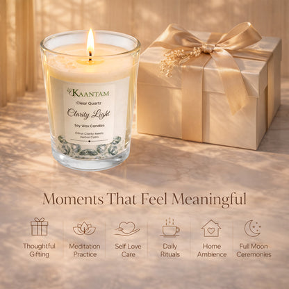Clarity Light | Clear Quartz Crystal Soy Candle