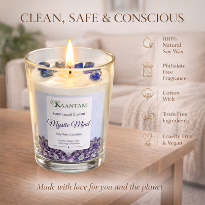 Mystic Mind | Lapis Lazuli Crystal Soy Candle