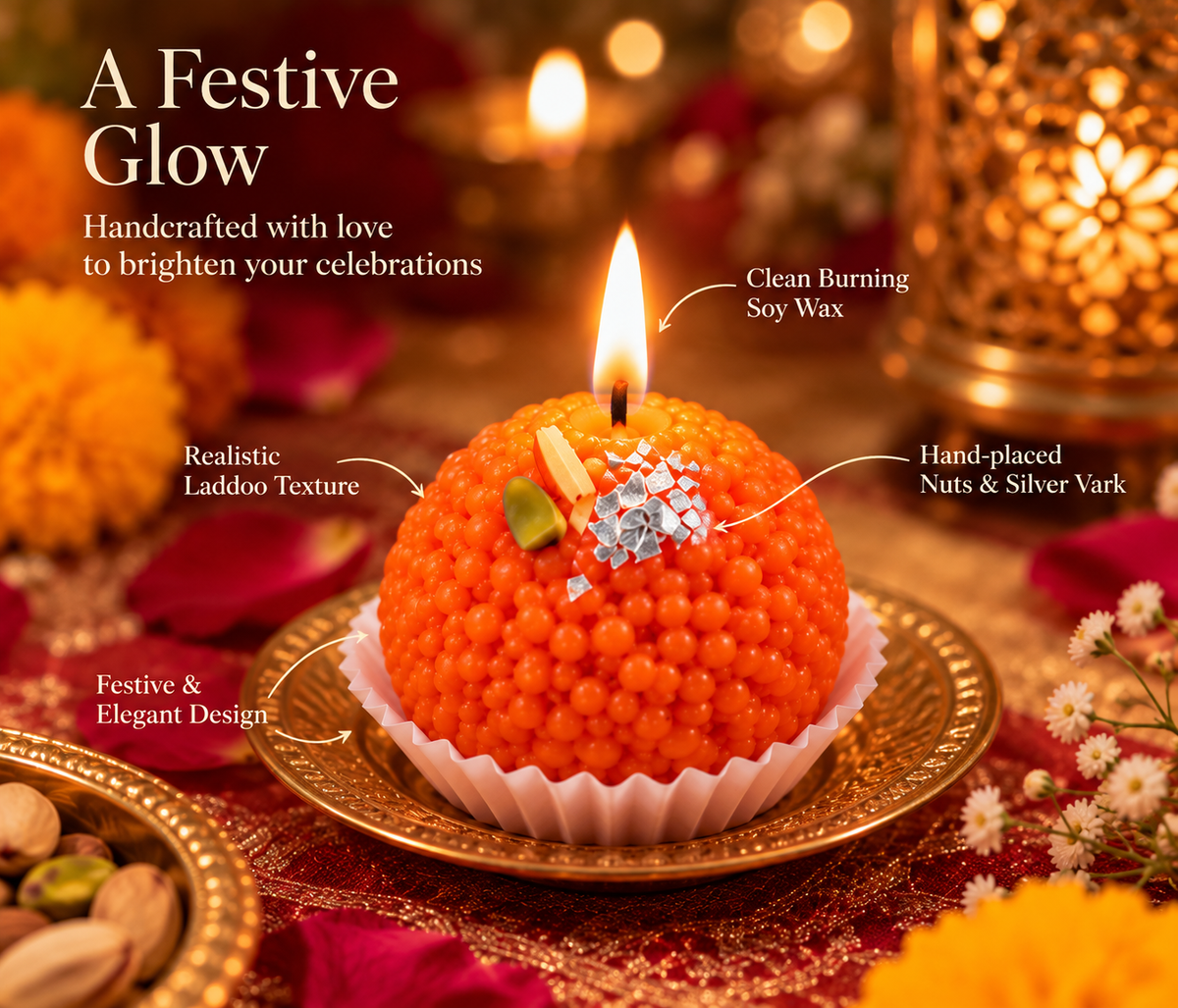 Laddu Candles – Set of 4