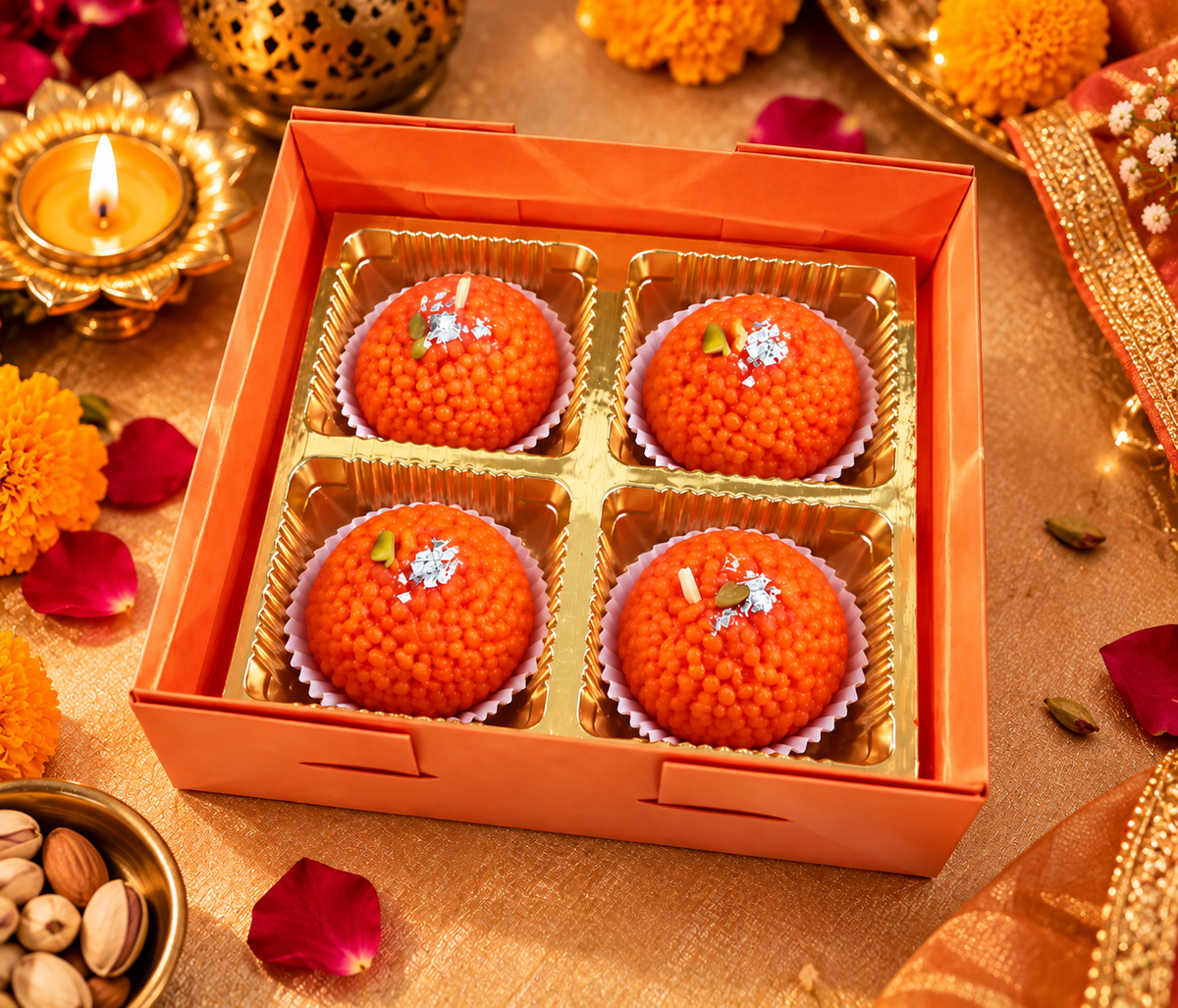 Laddu Candles – Set of 4