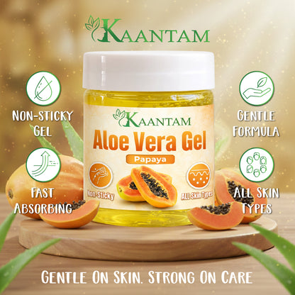Aloe Vera Gel with Papaya – Tan Removal & Skin Brightening